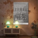 Susanna and the Elders - Gustave Dore Courtroom Trial Scene in Ancient Palace canvas wall art - Image 5