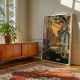 Tahitian Woman with Flowers - Paul Gauguin Tropical Orange and Pink Scene canvas wall art - Image 6