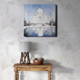 Taj Mahal bij maanlicht (1877–1932) drawing in high resolution by Marius Bauer — room mockup view 1