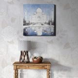Taj Mahal bij maanlicht (1877–1932) drawing in high resolution by Marius Bauer — room mockup view 1