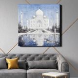 Taj Mahal bij maanlicht (1877–1932) drawing in high resolution by Marius Bauer — room mockup view 21