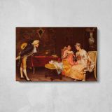 Taking A Box by Adriano Cecchi - single-panel canvas displayed above a console table