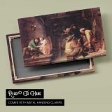 Tavern Interior by Adriaen Brouwer - canvas rear frame and hanging hardware