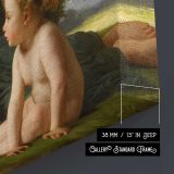 Temptation by William-Adolphe Bouguereau - canvas surface and wrapped edge detail