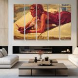 Tess02 by Aaron Coberly - multi-panel canvas displayed in a modern living room