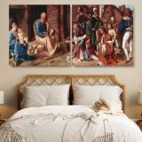 The Adoration of the Kings by Giorgione — single-panel canvas in a bedroom