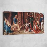 The Adoration of the Kings by Giorgione — single-panel canvas shown on a pale studio wall