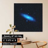 The Andromeda galaxy's older stellar population in blue — room mockup view 6
