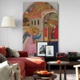 The Annunciation - Italian Gothic Angel and Mary Scene By Tommaso del Mazza canvas wall art
