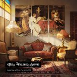 The Art Lesson by Adriano Cecchi - multi-panel canvas displayed in a classic lounge