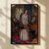 The Awakening Conscience by Holman Hunt - Gilded Victorian Interior with Red Carpet canvas wall art - Image 2