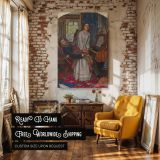 The Awakening Conscience by Holman Hunt - Gilded Victorian Interior with Red Carpet canvas wall art - Image 3