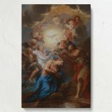 The Baptism of Christ - Divine Light and Angels Scene By Antoine Coypel canvas wall art - Image 7