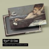The Bath by Alfred Stevens - canvas rear frame and hanging hardware