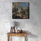 The Battle of Vercellae by Giovanni Battista Tiepolo — room mockup view 1