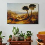 The Bay of Baiae, with Apollo and the Sibyl by Joseph Mallord William Turner - single-panel canvas displayed above a console table