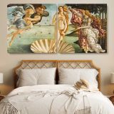The Birth of Venus by Sandro Botticelli — single-panel canvas in a bedroom