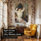 The Black Hat by Frank Weston Benson - Pale Dress in Rose Interior canvas wall art - Image 3