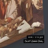 The Calling of Saint Matthew by Caravaggio - canvas surface and wrapped edge detail
