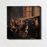 The Calling of Saint Matthew by Caravaggio — room mockup view 1