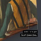 The Cardsharps by Caravaggio - canvas surface and wrapped edge detail
