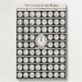 The Clocks of the World - Vintage Time Zone Diagram (1910) canvas wall art - Image 7