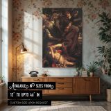 The Conversion of Saint Paul - Caravaggio Baroque Scene with Divine Light and Horse canvas wall art