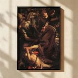 The Conversion of Saint Paul - Caravaggio Baroque Scene with Divine Light and Horse canvas wall art - Image 2