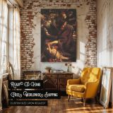 The Conversion of Saint Paul - Caravaggio Baroque Scene with Divine Light and Horse canvas wall art - Image 3