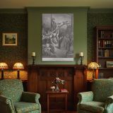 The Cross Is Raised - Christ's Crucifixion Engraving by Gustave Dore canvas wall art - Image 4