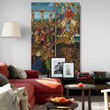 The Crucifixion and Last Judgement - Medieval Biblical Scene By Jan van Eyck canvas wall art