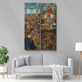 The Crucifixion and Last Judgement - Medieval Biblical Scene By Jan van Eyck canvas wall art - Image 5