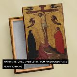 The Crucifixion - Christ on Cross with Mary and Angels in Gothic Style canvas wall art - Image 6