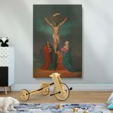 The Crucifixion - Jesus on Cross with Mourning Mary Scene canvas wall art - Image 2