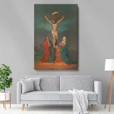 The Crucifixion - Jesus on Cross with Mourning Mary Scene canvas wall art - Image 5