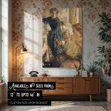 The Crystal Gazers by Henry Tonks - Crystal Ball and Rich Velvet Drapes canvas wall art
