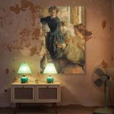The Crystal Gazers by Henry Tonks - Crystal Ball and Rich Velvet Drapes canvas wall art - Image 5