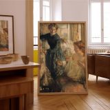 The Crystal Gazers by Henry Tonks - Crystal Ball and Rich Velvet Drapes canvas wall art - Image 7