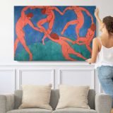 The Dance by Henri Matisse - single-panel canvas shown with a person for scale