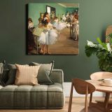 The Dance Class (1874) painting in high resolution by Edgar Degas — room mockup view 15
