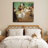 The Dance Class (1874) painting in high resolution by Edgar Degas — room mockup view 17