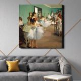 The Dance Class (1874) painting in high resolution by Edgar Degas — room mockup view 21