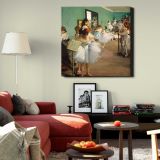The Dance Class (1874) painting in high resolution by Edgar Degas — room mockup view 22