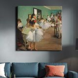 The Dance Class (1874) painting in high resolution by Edgar Degas — room mockup view 3
