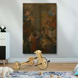 The Death of a Saint - Baroque Religious Interior with Angels canvas wall art - Image 2
