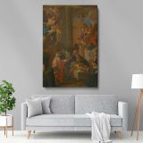 The Death of a Saint - Baroque Religious Interior with Angels canvas wall art - Image 5
