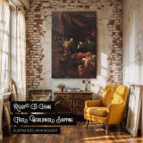 The Death of the Virgin - Caravaggio Religious Scene with Apostles and Sacred Light canvas wall art - Image 3
