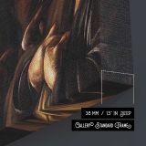 The Denial of Saint Peter by Caravaggio - canvas surface and wrapped edge detail