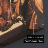 The Emmaus Disciples by Abraham Bloemaert - canvas surface and wrapped edge detail