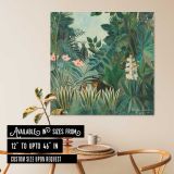 The Equatorial Jungle (1909) by Henri Rousseau — room mockup view 6